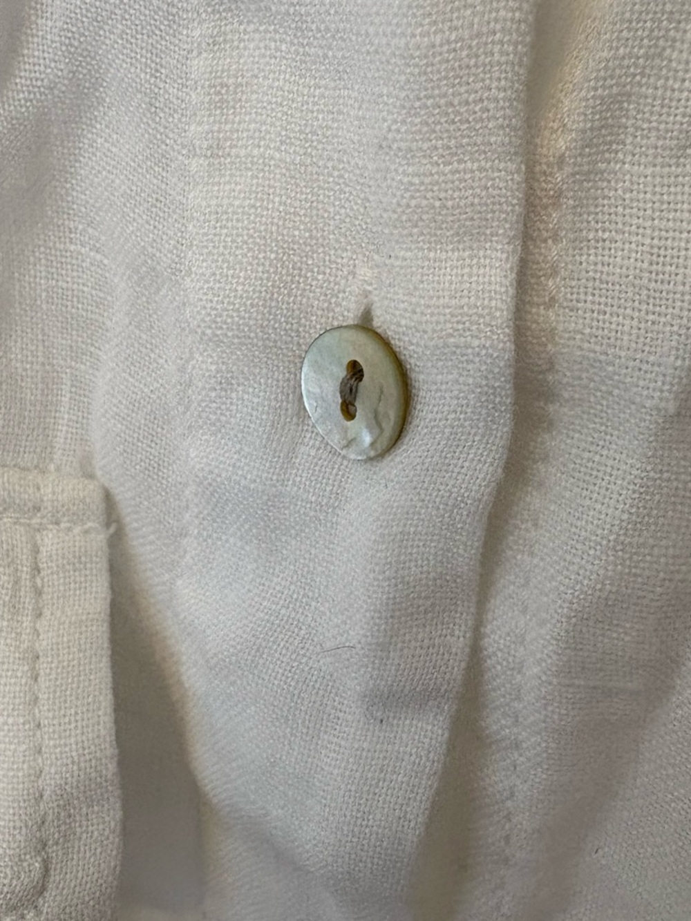 Zara Linen White Button Down Crop Top Size Medium - Picture 8 of 8